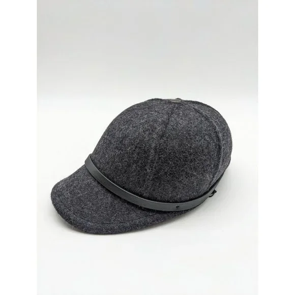 RAG & BONE Lexington 100% wool baseball cap hat - CHARCOAL GRAY - SMALL - Picture 4 of 11
